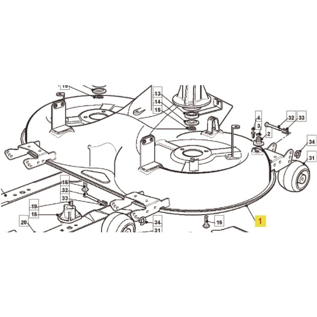Carter de Coupe Noir TC122 Stiga référence fournisseur CG382564213/0